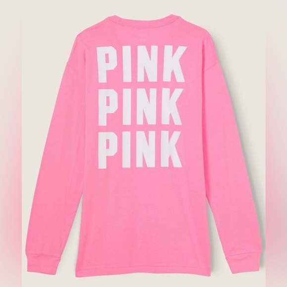 NWT VS PINK DREAMY PINK CAMPUS LONG SLEEVE AND MATCHING MID RISE LEGGINGS, LOGO - Picture 10 of 13